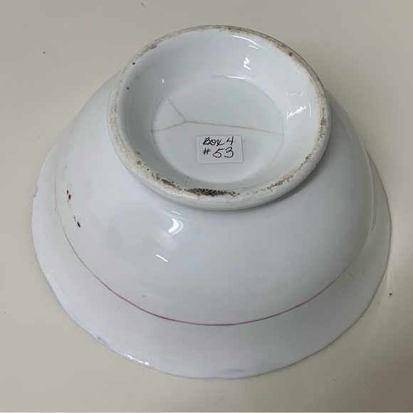 19th Century Vintage Gaudy Welsh Feather Pattern Lusterware Waste Slop Bowl - Picture 11 of 15